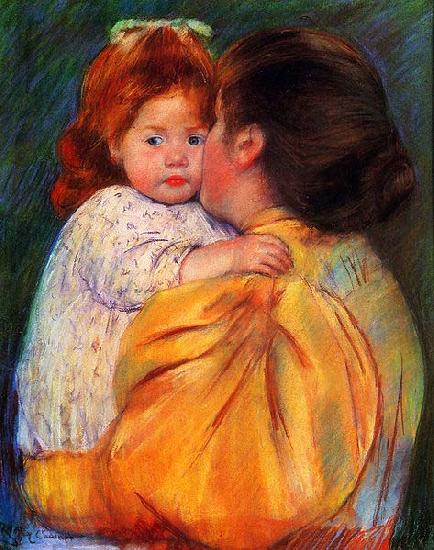 Mary Cassatt Maternal Kiss oil painting image